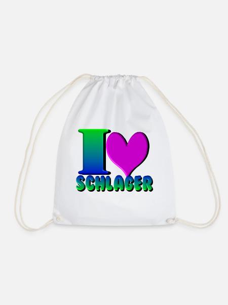 Schlager Party , Schlager Musik , Love Schlager - Turnbeutel - Weiß