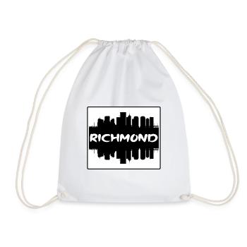 Richmond Virginia Usa Skyline Silhouette Travel So - Drawstring Bag - white - Front