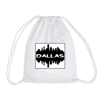 Dallas Texas Usa Skyline Silhouette Travel Souveni - Drawstring Bag - white - Front
