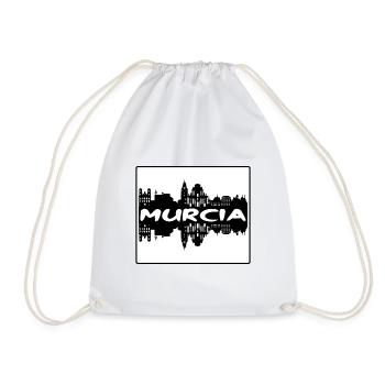 Murcia Spain Skyline Silhouette Travel Souvenir - Drawstring Bag - white - Front