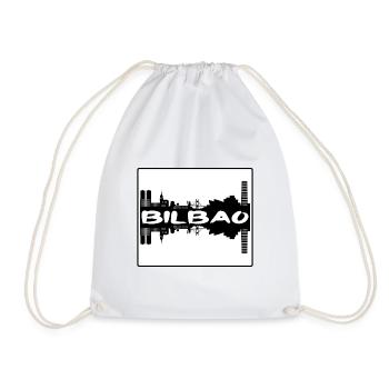 Bilbao Spanien Skyline Silhouette Reisesouvenir - Turnbeutel - Weiß - Vorne