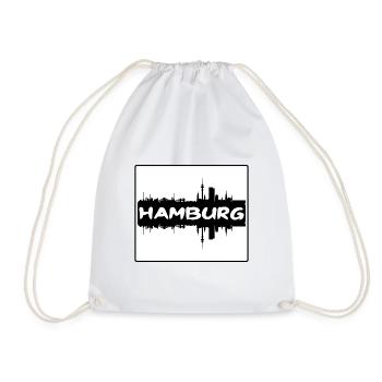 Hambourg Allemagne Skyline Silhouette Souvenir de voyage - Sac de sport léger - blanc - Devant