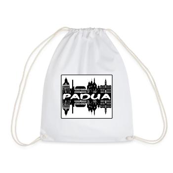 Padua Italien Skyline Silhouette Reisesouvenir - Turnbeutel - Weiß - Vorne