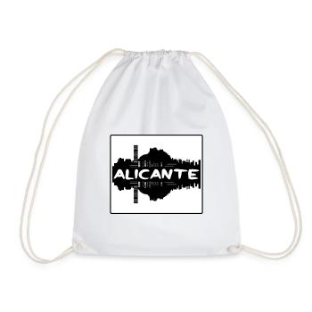 Alicante Espagne Skyline Silhouette Souvenir de voyage - Sac de sport léger - blanc - Devant