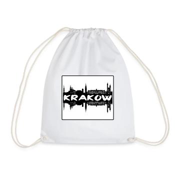 Krakau Polen Skyline Silhouette Reisesouvenir - Turnbeutel - Weiß - Vorne