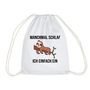 Schlafen Säugetier Dschungel Faultier Statement - Turnbeutel - Weiß - Vorne