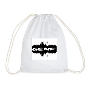 Genf Switzerland Skyline Silhouette Travel Souveni - Drawstring Bag - white - Front