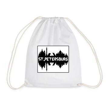 Saint-Pétersbourg Russie Skyline Silhouette Travel Sou - Sac de sport léger - blanc - Devant