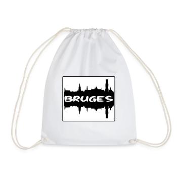 Bruges Belgique Skyline Silhouette Souvenir de voyage - Sac de sport léger - blanc - Devant