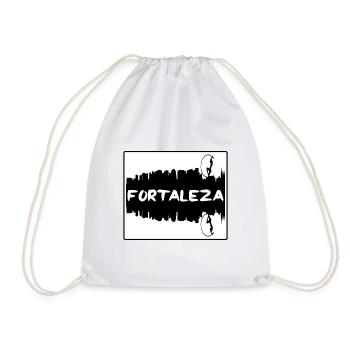 Fortaleza Brazil Skyline Silhouette Travel Souveni - Drawstring Bag - white - Front