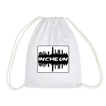 Incheon Corée du Sud Skyline Silhouette Travel Souv - Sac de sport léger - blanc - Devant