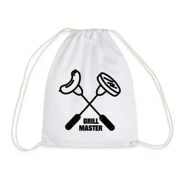 Maître grill avec deux fourches croisées - Sac de sport léger - blanc - Devant