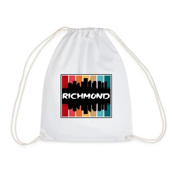Richmond Virginia Usa Skyline Silhouette Travel So - Drawstring Bag - white - Front