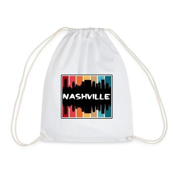 Nashville Tennessee USA Skyline Silhouette Reisen - Turnbeutel - Weiß - Vorne