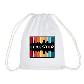 Leicester Angleterre Skyline Silhouette Travel Souven - Sac de sport léger - blanc - Devant