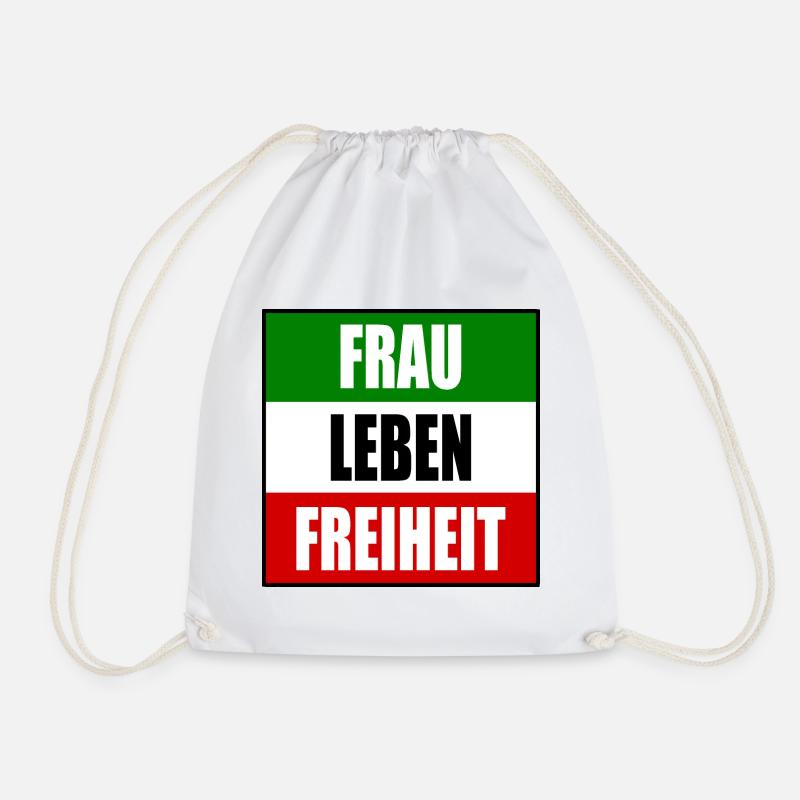 Frau leben freiheit - Turnbeutel - Weiß