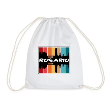 Rosario Argentina Skyline Silhouette Travel Souven - Drawstring Bag - white - Front