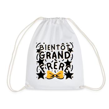 Cadeau Bientôt Grand Frère - Sac de sport léger - blanc - Devant