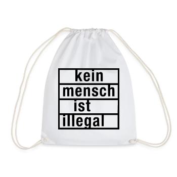 Kein mensch ist illegal - Turnbeutel - Weiß - Vorne