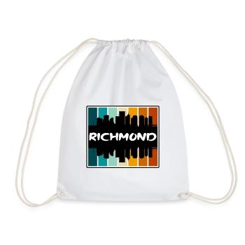 Richmond Virginia Usa Skyline Silhouette Travel So - Drawstring Bag - white - Front