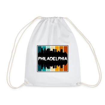 Philadelphie Pennsylvanie États-Unis Skyline Silhouette T - Sac de sport léger - blanc - Devant