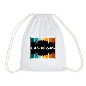 Las Vegas Nevada USA Skyline Silhouette Reisen Sou - Turnbeutel - Weiß - Vorne