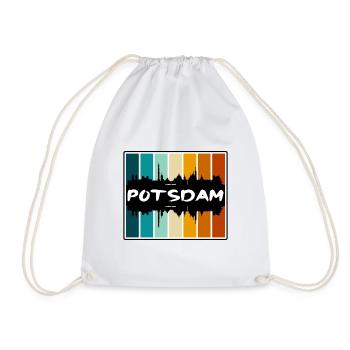 Potsdam Deutschland Skyline Silhouette Reisesouvenir - Turnbeutel - Weiß - Vorne
