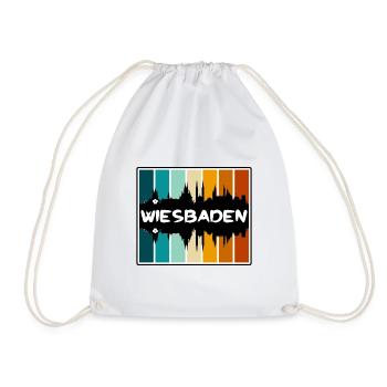Wiesbaden Allemagne Skyline Silhouette Travel Souven - Sac de sport léger - blanc - Devant
