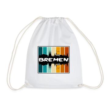 Brême Allemagne Skyline Silhouette Souvenir de voyage - Sac de sport léger - blanc - Devant