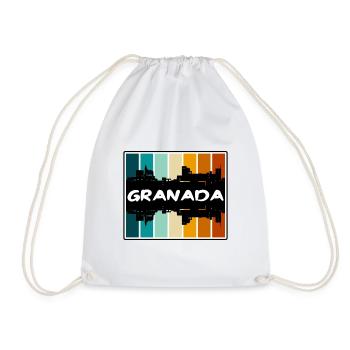 Grenade Espagne Skyline Silhouette Souvenir de voyage - Sac de sport léger - blanc - Devant