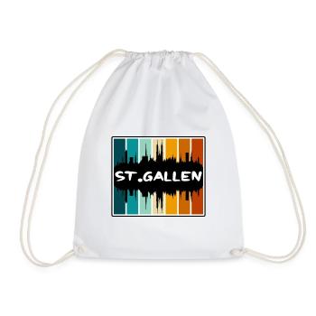 Saint-Gall Suisse Skyline Silhouette Travel S - Sac de sport léger - blanc - Devant