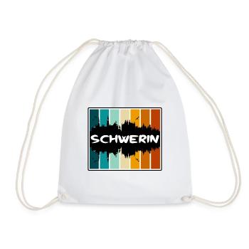 Schwerin Deutschland Skyline Silhouette Travel Souveni - Turnbeutel - Weiß - Vorne