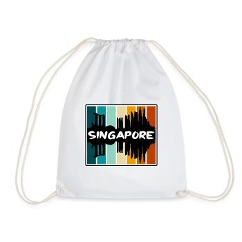 Singapour Singapour Skyline Silhouette Souv de voyage - Sac de sport léger - blanc - Devant