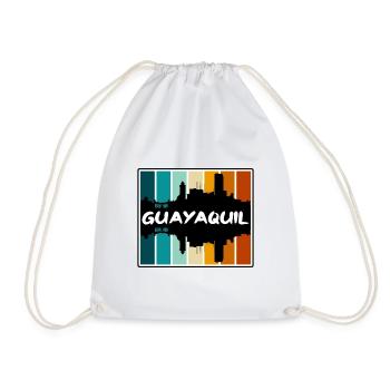 Guayaquil Equador Skyline Silhouette Travel Souven - Turnbeutel - Weiß - Vorne