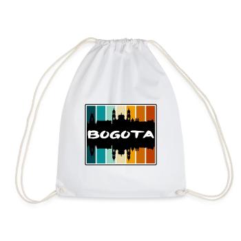Bogotá Kolumbien Skyline Silhouette Reisesouvenir - Turnbeutel - Weiß - Vorne