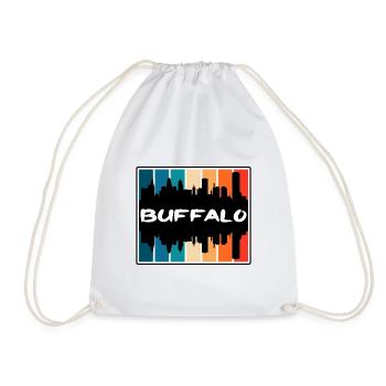 Buffalo New York États-Unis Skyline Silhouette Sou de voyage - Sac de sport léger - blanc - Devant