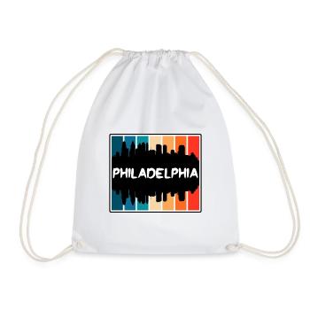 Philadelphie Pennsylvanie États-Unis Skyline Silhouette T - Sac de sport léger - blanc - Devant