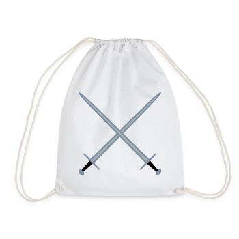 Crossed swords. - Drawstring Bag - white - Front