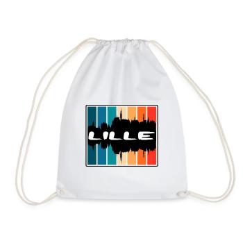 Lille France Skyline Silhouette Voyage Souvenir - Sac de sport léger - blanc - Devant