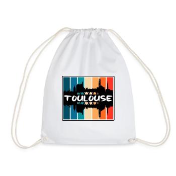 Toulouse France Skyline Silhouette Voyage Souvenir - Sac de sport léger - blanc - Devant