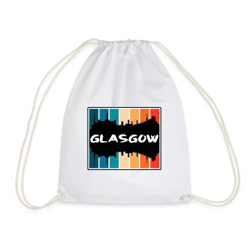 Glasgow Ecosse Skyline Silhouette Voyage Souveni - Sac de sport léger - blanc - Devant