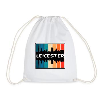 Leicester Angleterre Skyline Silhouette Travel Souven - Sac de sport léger - blanc - Devant