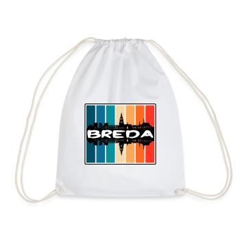 Breda Netherlands Skyline Silhouette Travel Souven - Drawstring Bag - white - Front