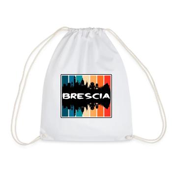 Brescia Italie Skyline Silhouette Souvenir de voyage - Sac de sport léger - blanc - Devant