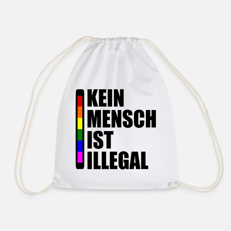 Kein mensch ist illegal - Turnbeutel - Weiß