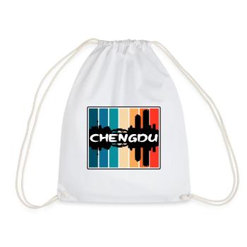 Chengdu Chine Skyline Silhouette Souvenir de voyage - Sac de sport léger - blanc - Devant