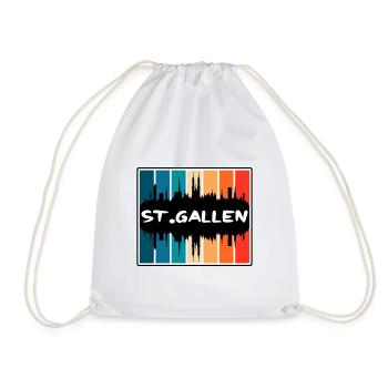 Saint-Gall Suisse Skyline Silhouette Travel S - Sac de sport léger - blanc - Devant