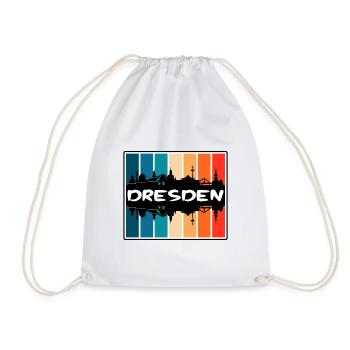 Dresde Allemagne Skyline Silhouette Souvenir de voyage - Sac de sport léger - blanc - Devant