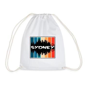 Sydney Australien Skyline Silhouette Reise Souveni - Turnbeutel - Weiß - Vorne