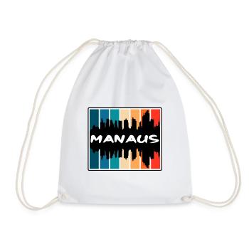 Manaus Brasilien Skyline Silhouette Reise Souvenir - Turnbeutel - Weiß - Vorne